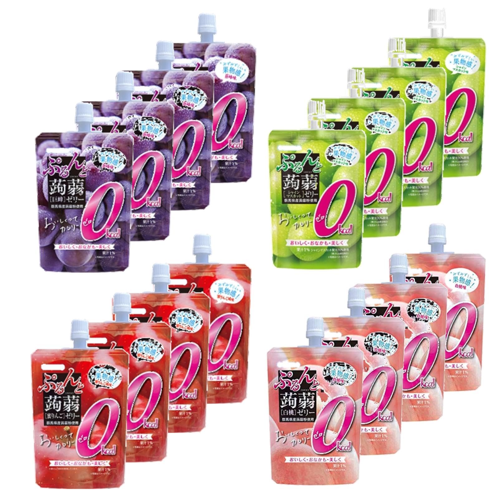 

Purunto Konjac Jelly Zero Calorie Assortment Set White Shine and Mitsurin 4 4 pieces 16 pieces Zero Calorie Taste Comparison [Zero Calorie] (Kyoho,