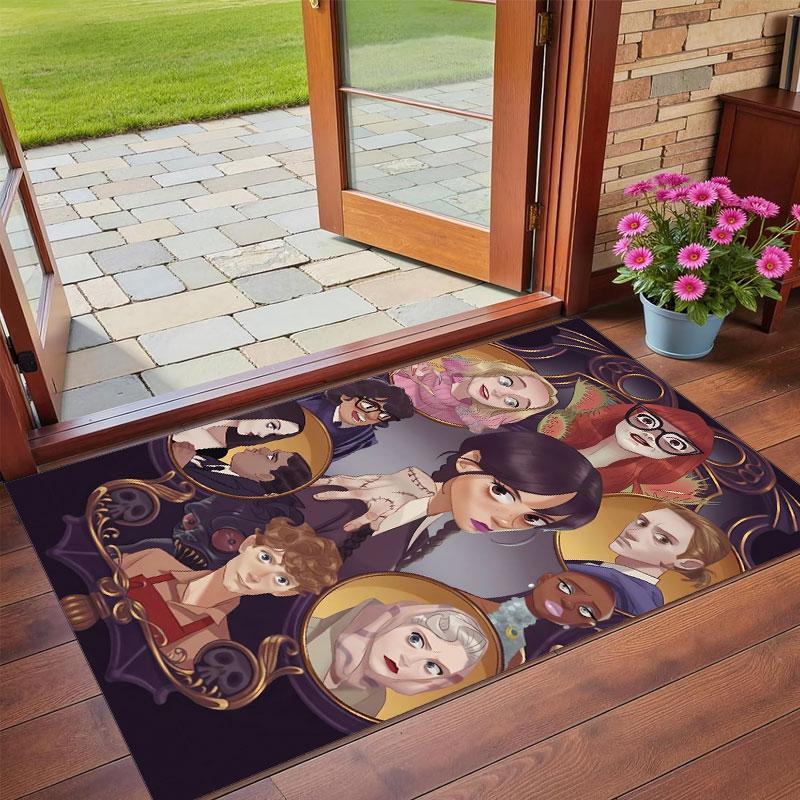 Crystal Velvet Rug Soft Non Slip Indoor Floor Mat Home DecorWednesday Addams