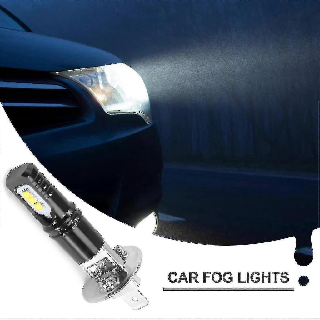 2x H1 6000k Super White 6000lm Drl Led Headlight Bulb Kit High-beam New - JA