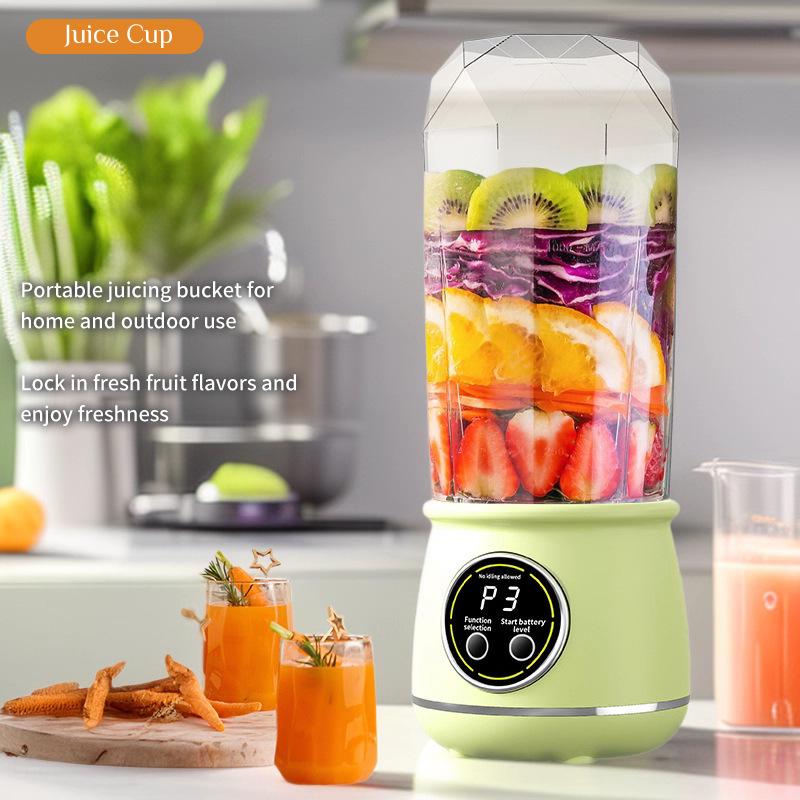 Rechargeable Double Cup Juicer & Ice Crusher for Camping and Travel