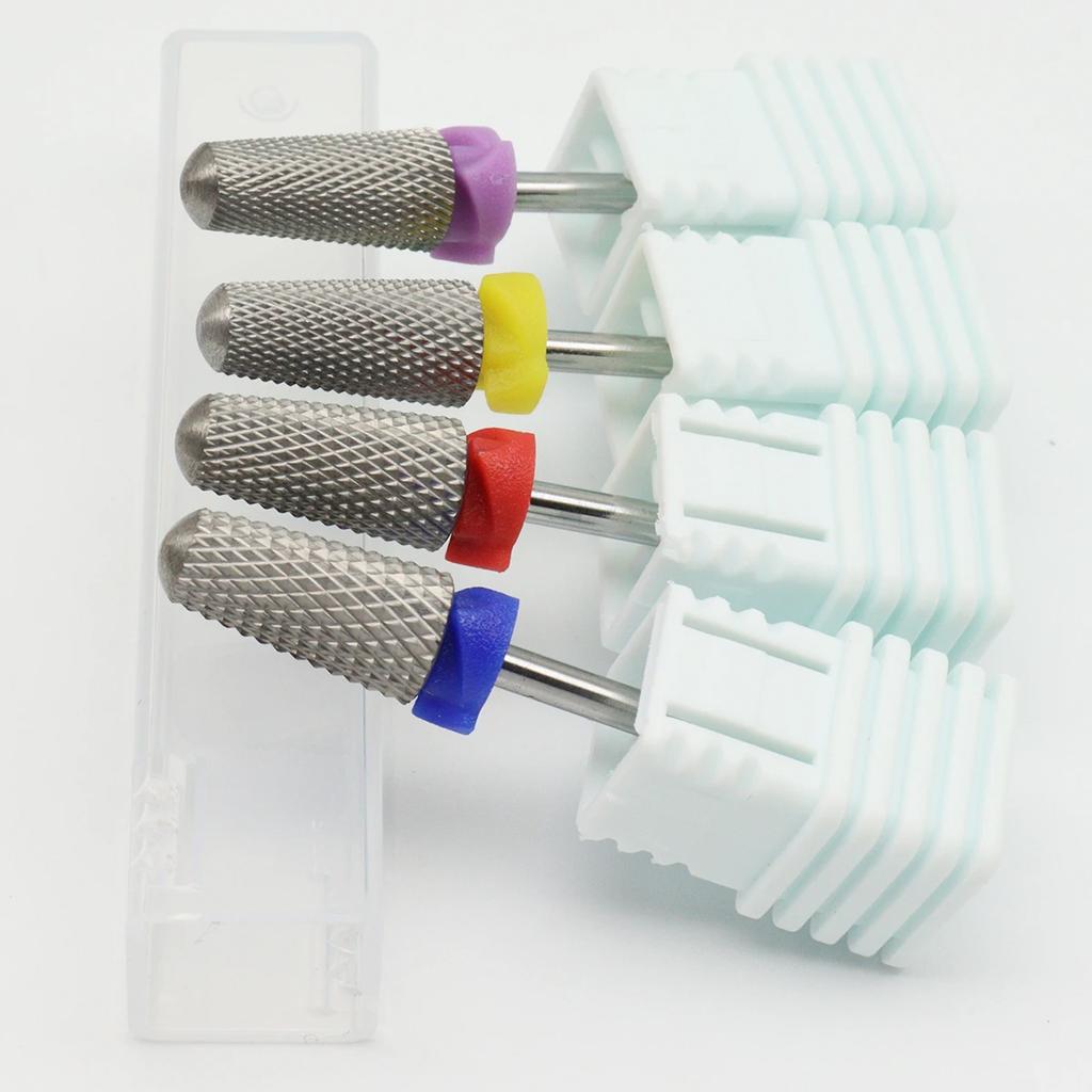 Cone Round Cross Teeth Carbide Nail Drill Bit Electric Manicure Drills Milling Cutter Burr Apparatus Nail Files Bits