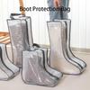Stiefel-Aufbewahrungstasche, wasserdicht, staubdicht, transparent, Schuh-Schutztasche, mit Reißverschluss, tragbar, Stiefeltasche, Haushalts-Reise-Aufbewahrung