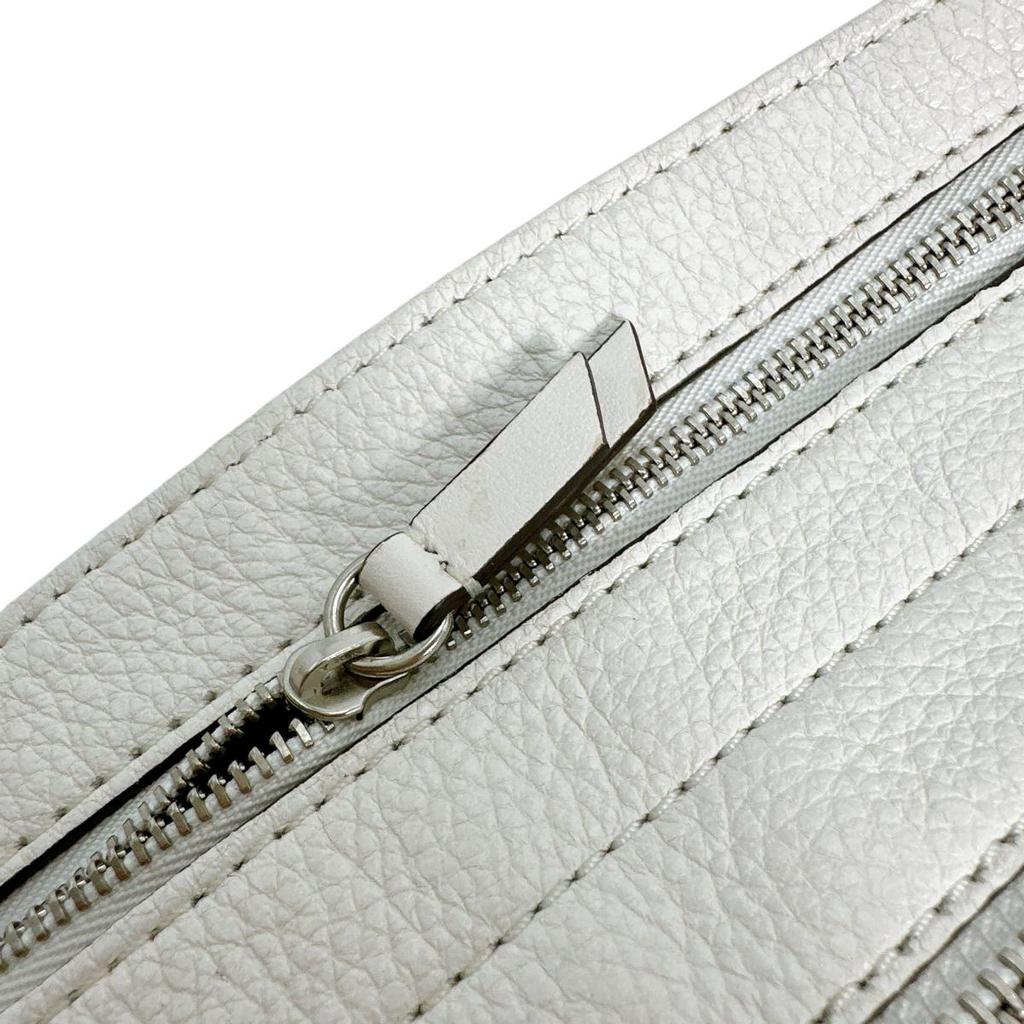 Michael Kors A4 Compatible With Tassel Charm Tote Bag Leather White Women Used