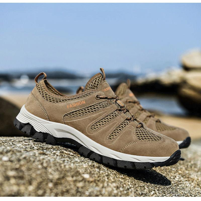 Summer Men's Breathable Mesh Casual Sports Shoes Mesh Shoes Hollow Out Hiking Shoes Student Shoes Wading Shoes Tide Shoes Male