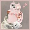 Cute puppy doll lanyard suitable for mobile phone case iphone double bracket new model