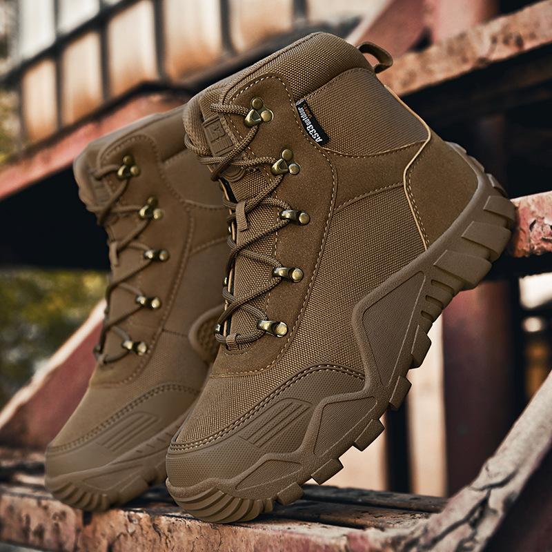 Large Size Boots Men's Outdoor Hiking Boots High Top Tactical Boots Men's Desert Boots Field Boots Men's Boots