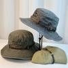Herren Baumwolle Sonnenschutz Breiter Rand Cowboy Fischerhut für Outdoor-Aktivitäten