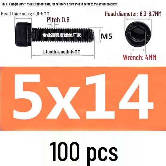High-Strength Grade 12.9 Internal Hex Head Screws M1.4-M20