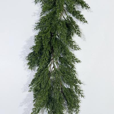 Künstlicher Kunststoff-Kiefern- und Zypressen-Reben-Weihnachtsdekoration für Zuhause, Tür, hängende Ornamente, Rebe