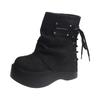 2025 New Autumn Black Popular Locomotive Looks Thin and Increases Height Thick-soled Martin Boots Women's Pants Tube Boots Small Short Boots