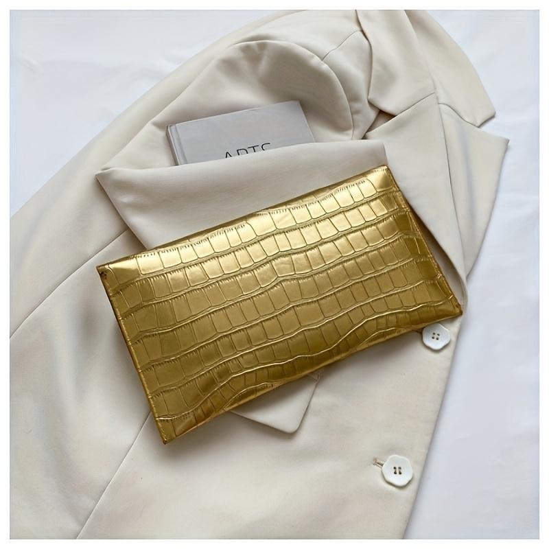 Handheld Bag Envelope Simple And Versatile Bag Dinner Crocodile Pattern Women'S Bag Wedding