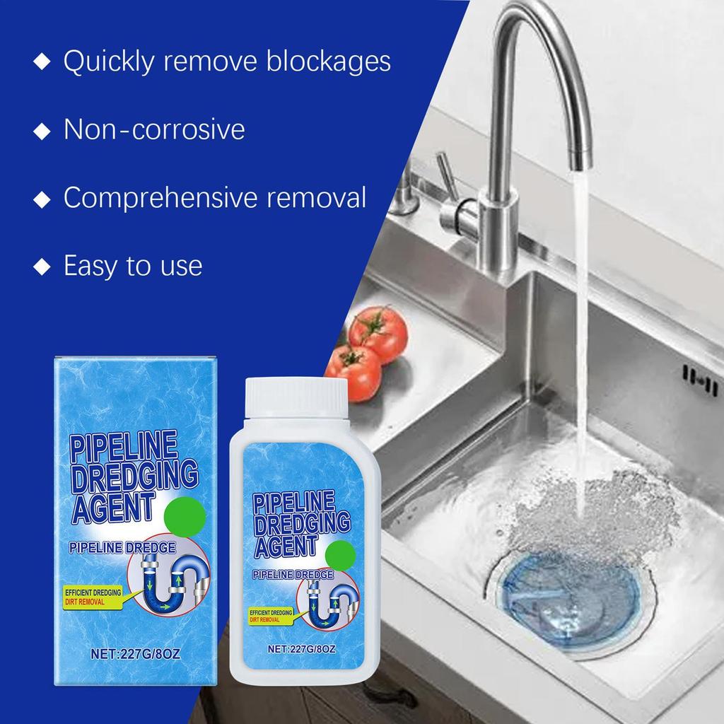 Sink & Drain Cleaner Powerful Pipe Dredging Agent Fast Foaming Sink & Drain Cleaner Kitchen Pipes Tunnel Powder