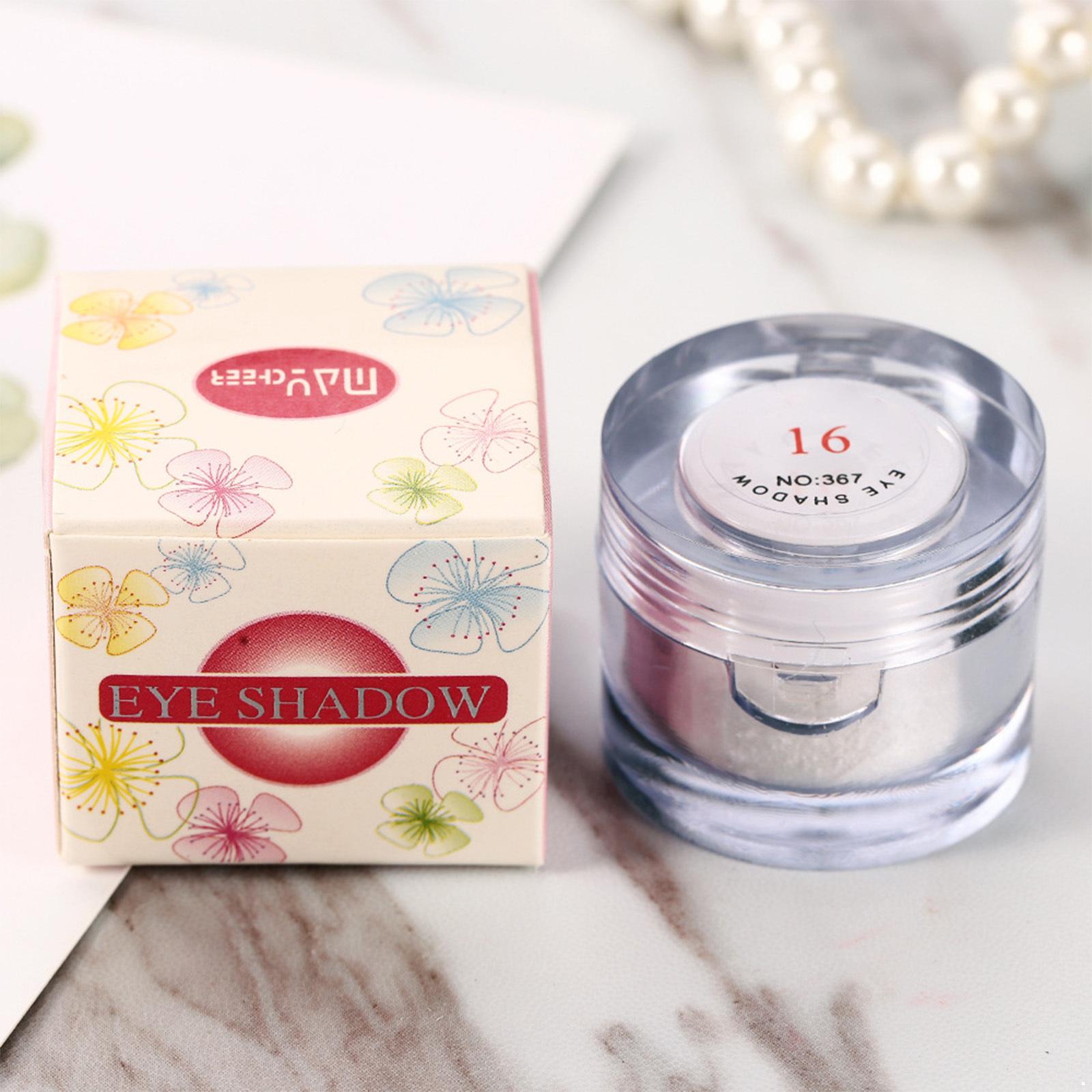 

White Shimmer Glitter Eyeshadow Pressed Powder, Smooth Blendable Highlighter, Waterproof Long-Wearing Eye Makeup for Daily Wear One Size білий