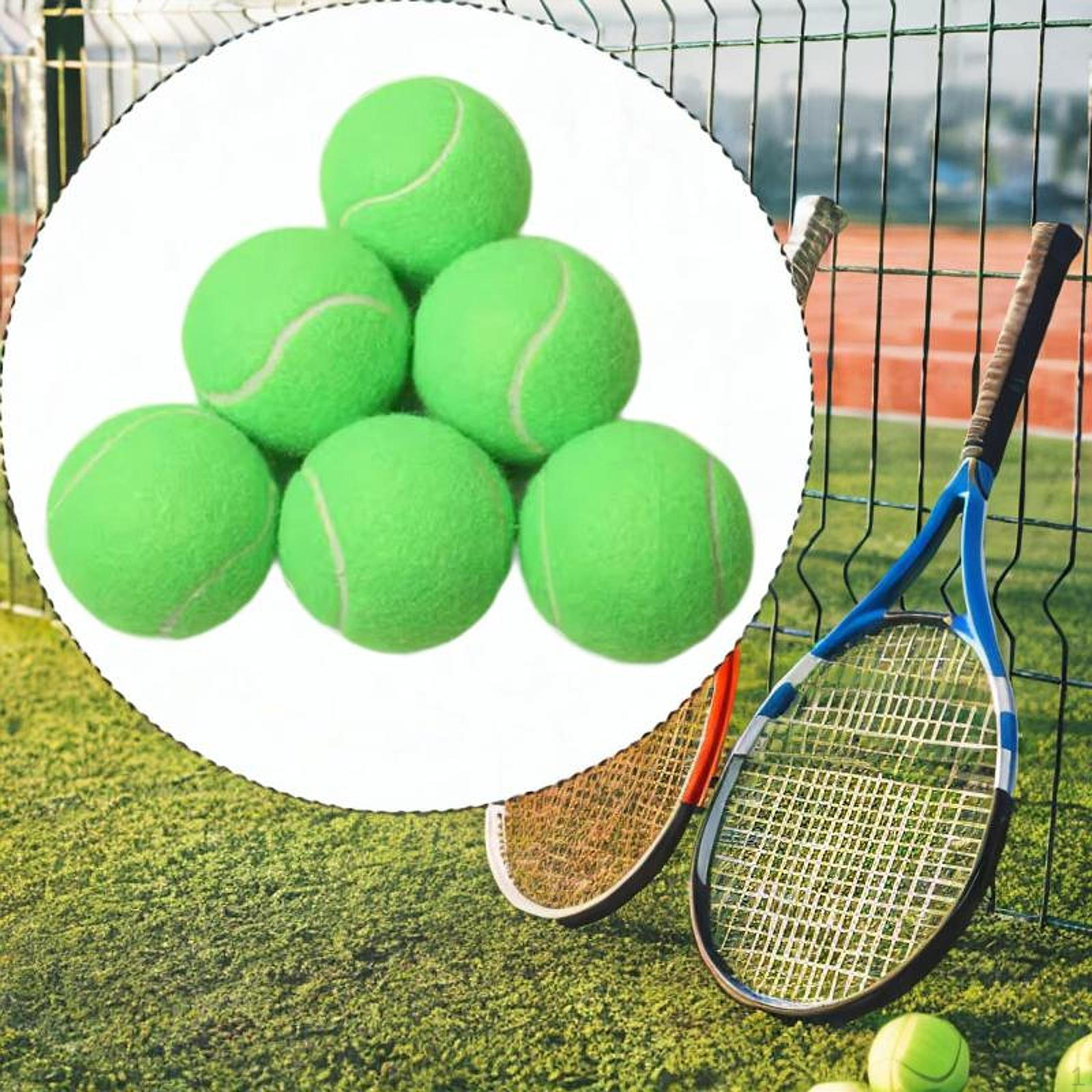 

6 шт. эластичные теннисные мячи диаметром 2,52 дюйма, отскакивающая игрушка для собак, износостойкая тренировка зелёный