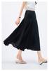 Light luxury acetic acid half skirt for women, flowing and irregular high waisted A-line skirt