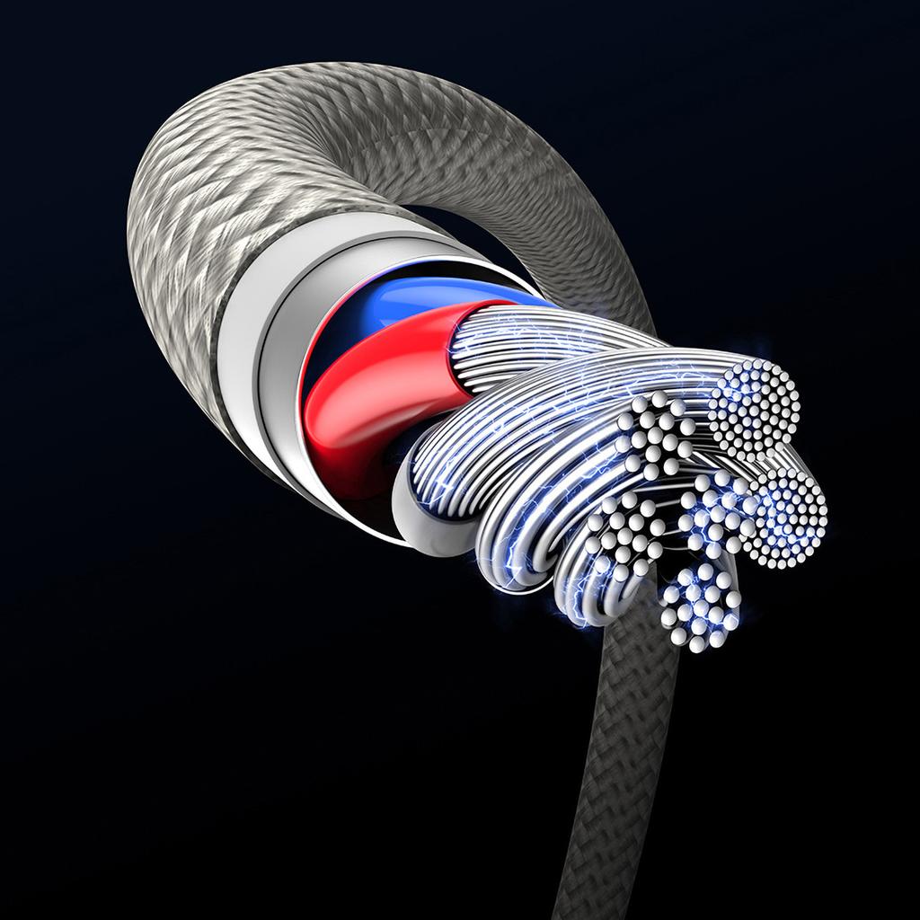 Baseus Premium 100W USB-C to USB-C Charging Cable, 2m – Tungsten Gold