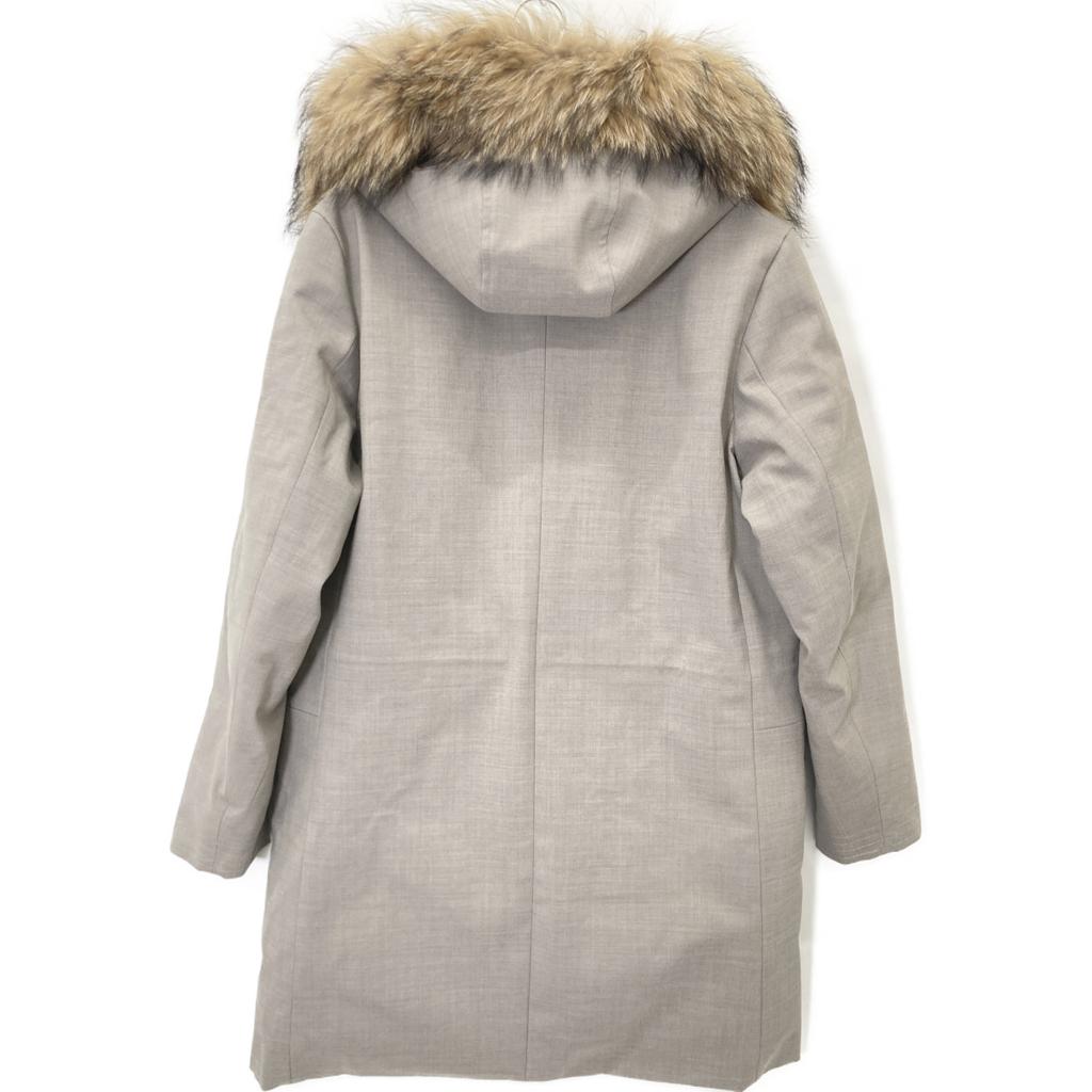 DOUBLE STANDARD CLOTHING Excellent Condition Faux Fur Down Jacket Jacket 48 grayUsed