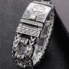 Religious Bracelet for Men 316L Stainless Steel 22MM Buddhist Scriptures Link Men's Bracelets Leather On Hand Jewelry Massive