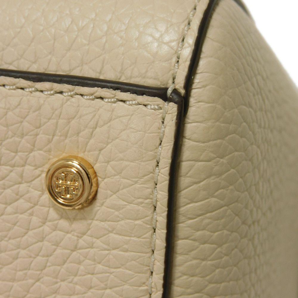 Used Thea Web Small Satchel 10833 84777 7922 Calfskin Tassel 3-Way Shoulder Bag with Double T Logo Ivory Women's from