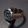 Genuine Calfskin Leather Watchband for Omega Business Watch Band for Seiko 18mm 20mm 22mm Handmade Stitching Cowhide Brown Strap