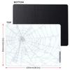 XVX White Glass Gaming Mouse Pad Hard Gaming Mouse Fine Etched Rubber Base x Spider White 4.0, Pad, Ultra-Smooth Surface, Non-Slip (410mm 310mm) -