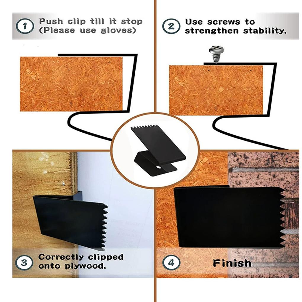 16PCS Clamps, Steel Hurricane Safety Clamps, Installation, Includes Securing Hurricane Shutters, Windows