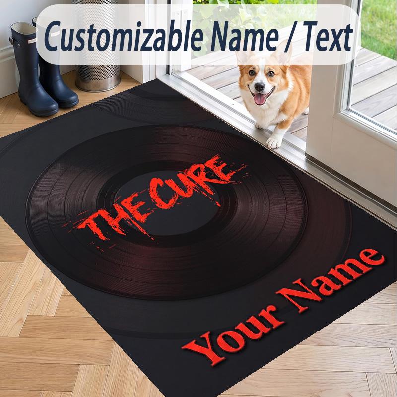 Custom Text Printed Rug The Cure Non Slip Floor Carpet For Home Room Decor