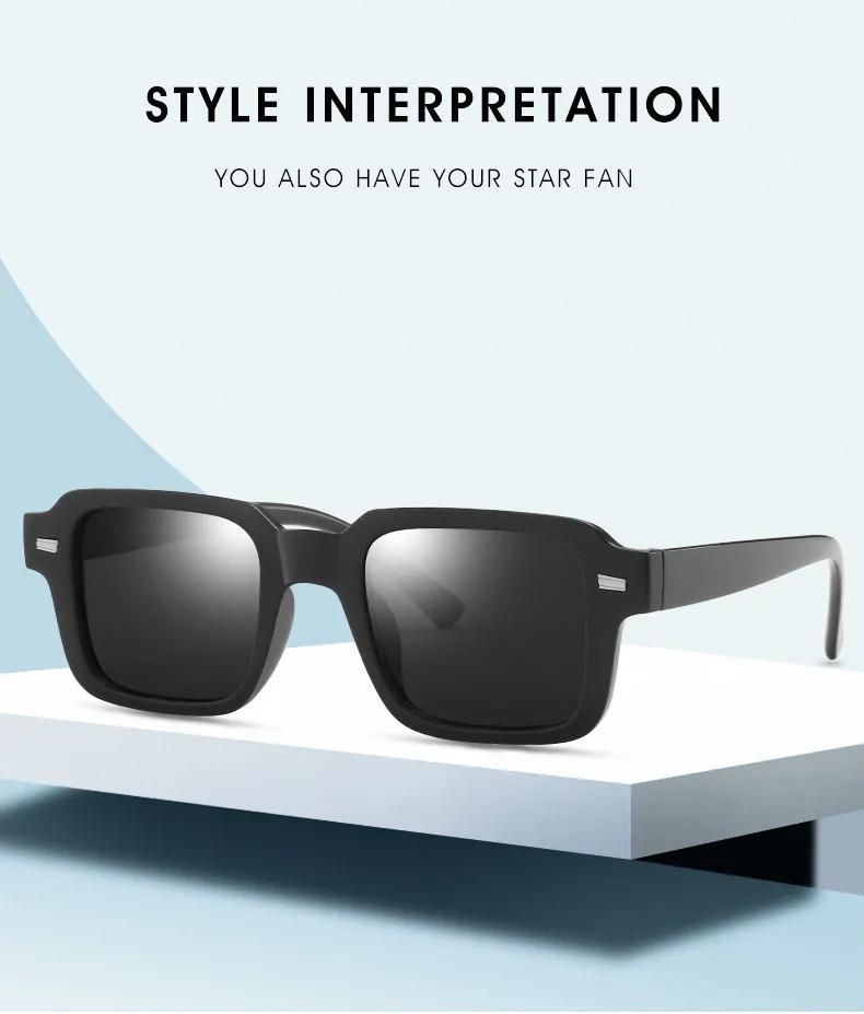 Lunettes de soleil Femmes Mode Hommes Design Carré Lunettes de Soleil Vintage Féminin Masculin Monture en Plastique Élégant