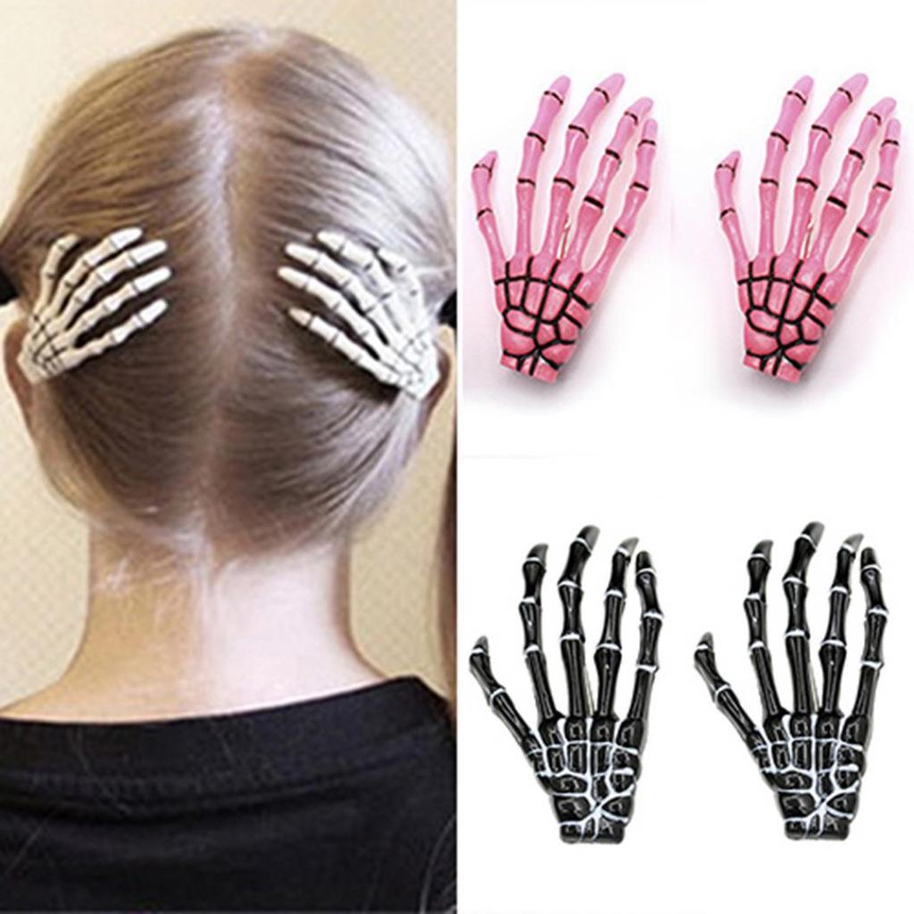 Μόδα Punk Skull Paw φουρκέτα Exaggerated Skull Bone Hand Claws στολίδια μαλλιών