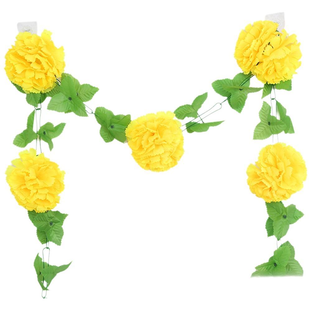

2.3Meter Artificial Flower String 10Flower Floral Arrangement Simulation Silk Chrysanthemum Pink Lifelike Flowers жовтий