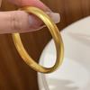Shajin Heart Sutra Closed Mouth Bangle: Women's Imitation Gold Jewelry, Elegant Wedding Bracelet.