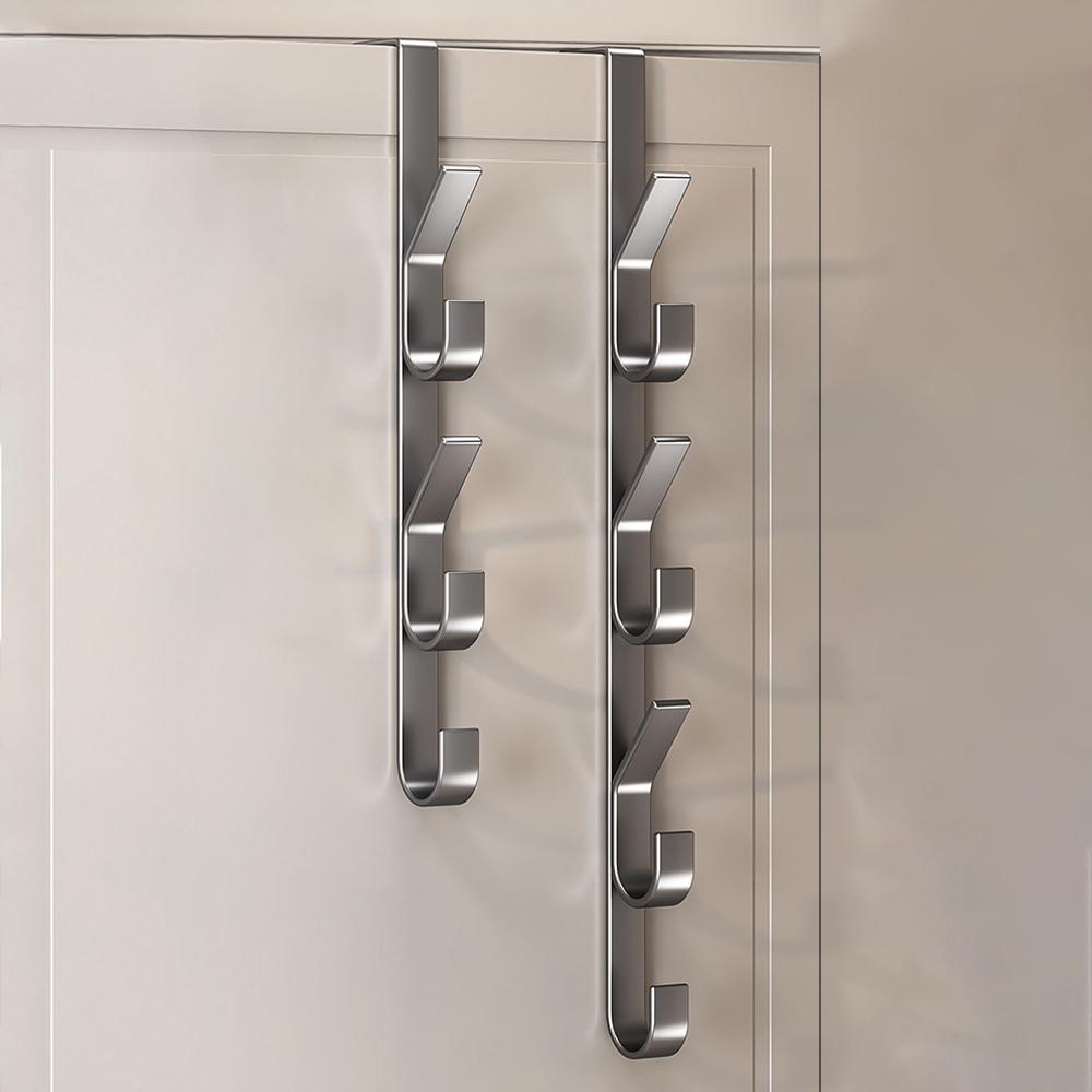 Enkel installation Dörrkrok-Stark metall Klädhängare, Lämplig för Kläder, Hattar och Väskor-Utrymmesbesparande Design, Lämplig för Sovrum
