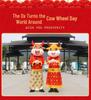 New Year Lucky Ox God of Wealth Cartoon Mascot Costume for Adults