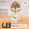 Cartoon Flower Building Blocks, Children's Educational Toys, Birthday Gifts for Boys and Girls, Camellia and Sunflower Model