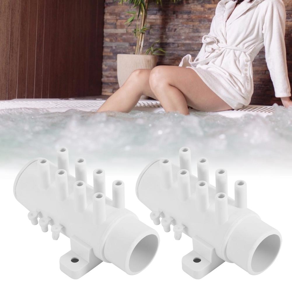 Spa Hot Spring Tub PVC Water Pipe 8 Port Plumbing Manifold Water Separator Accessory
