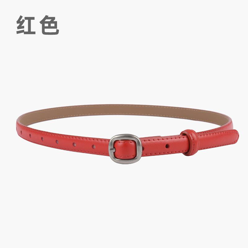 Fine Leather Women'S Belt Belt With Jeans Casual Pants Dress Women'S Simple Decorative Small Belt