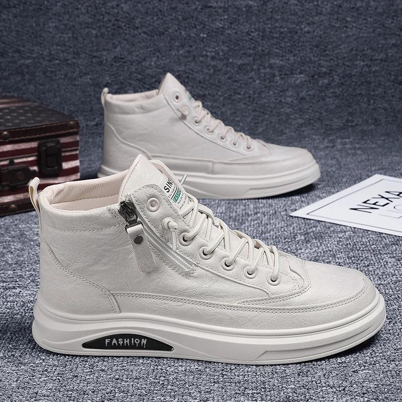 Mode Herren Lederschuhe Trends Herrenschuhe Neu Herren Stiefel Stiefeletten Flats High Top Stiefel Outdoor Herren Sneaker Herren Slipper