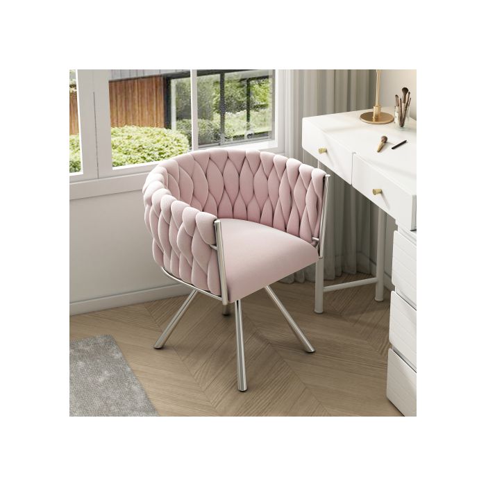 Kosmetiksessel - Samt - 360° drehbar - Ergonomisch - Modernes Design