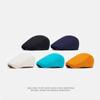 Autumn Winter Solid Color Woolen Cap for Men Women Forward Cap Warm Beret British Newsboy Cap