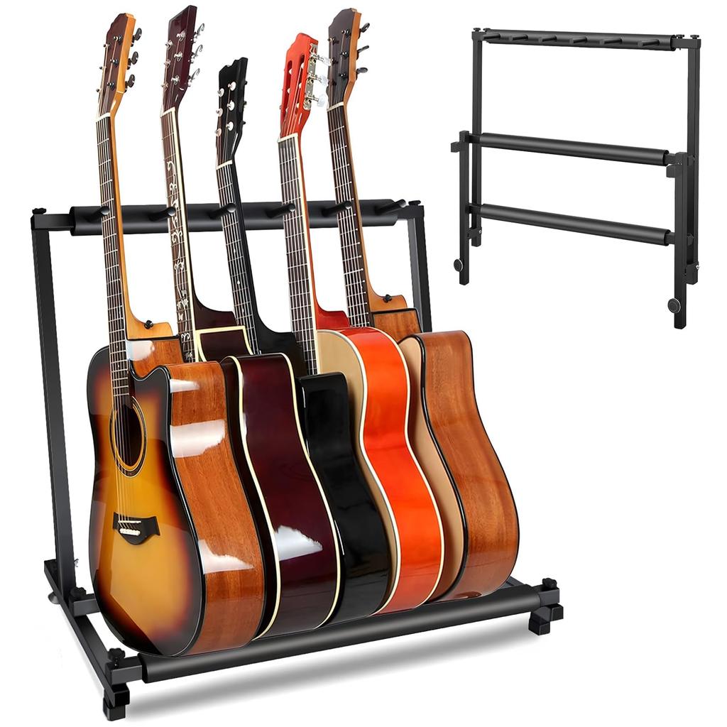 KEEVEEK Guitar Holds 5 Includes Rubber Prevents Scratches On Stable and Easy To Bracket with Acoustic Classical Electric and Wind Latest Model 5