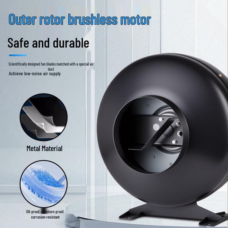 Turbocharged Brushless Centrifugal Silent High-Suction Duct Fan.