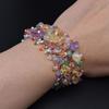 Ethnic Style Colorful Natural Stone Hollow Bracelet Handmade Bead Bohemian Hollow Rice Bead Crushed Stone Bracelet