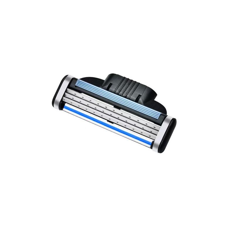 3-Layer Men's Manual Razor Blades - Stainless Steel, Portable, Old-Fashioned Design