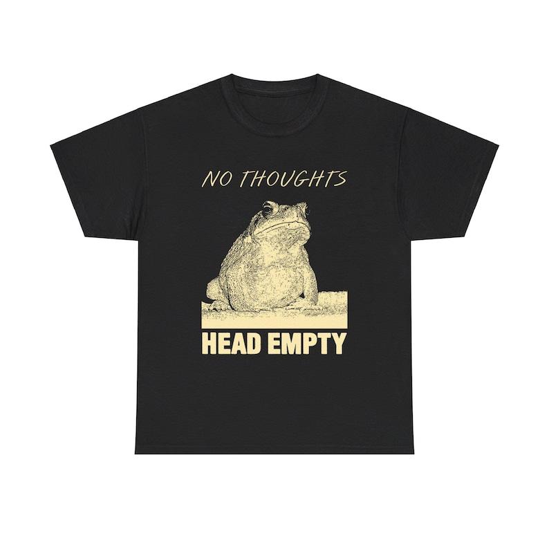 

230 Gsm 100% Cotton No Thoughts Frog T Shirt XXS чёрный