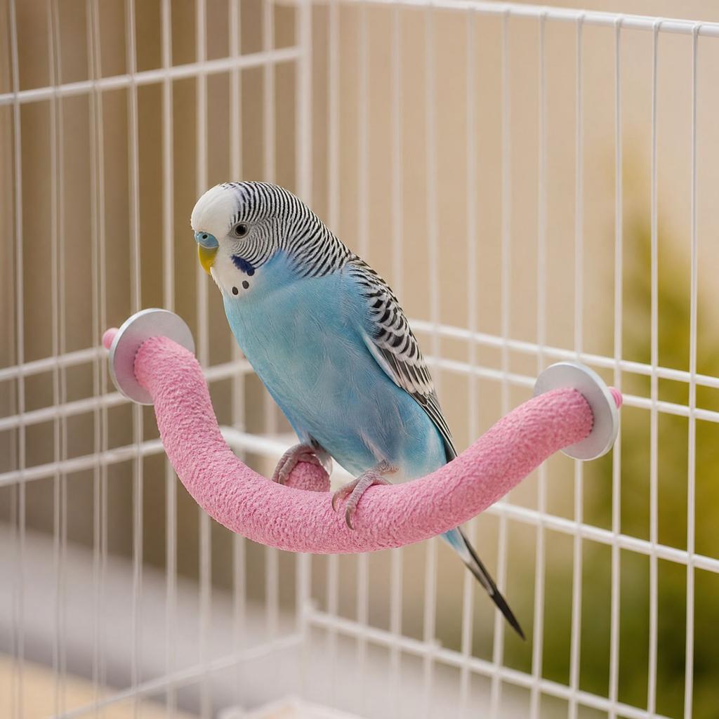 U-Shaped Bird Stand with Nail Grinding Bar for Pet Bird Accessory