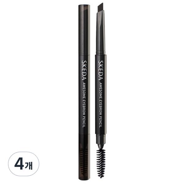 

Skeda Awesome Eyebrow Pencil, dark gray, 4 pieces, Korea best mens cosmetics