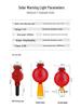 Solar LED Plum Blossom Traffic Cone Safety Light: Flashing Warning Lamp for Vehicles