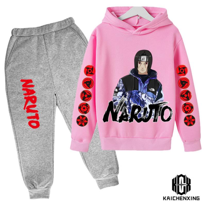 Pánské oblečení pro rodiče-dítě Naruto módní oblek Pánský oblek s kapucí Oblek s kapucí Roztomilý Sport Street Sportswear Pánské cool must-have
