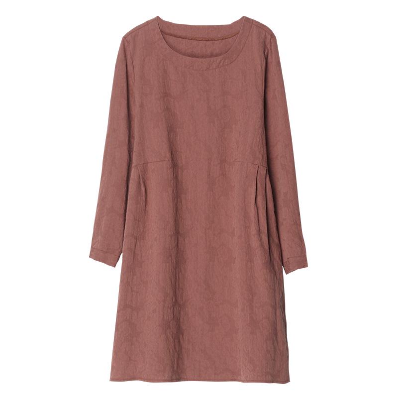 Petite Women's 2024 Spring/Autumn Korean Loose Cotton Linen Casual Short Dress