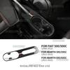 Für Fiat 500 2008-2015 Abarth 595 2012-2015 Carbon Becherhalter-Verkleidung Kratzfest Mittelkonsolen-Innenraum-Dekoration Upgrade Zubehör